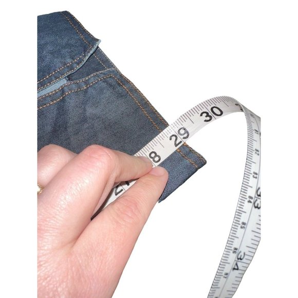 St. John Womens Flat Front Denim Jeans Size 8 Dark Wash Ankle Straight - Picture 8 of 8